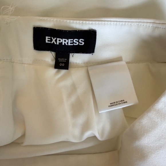 EXPRESS Women's A-Line Mini Skirt; Lined; Ivory; Size 00 - Picture 4 of 5